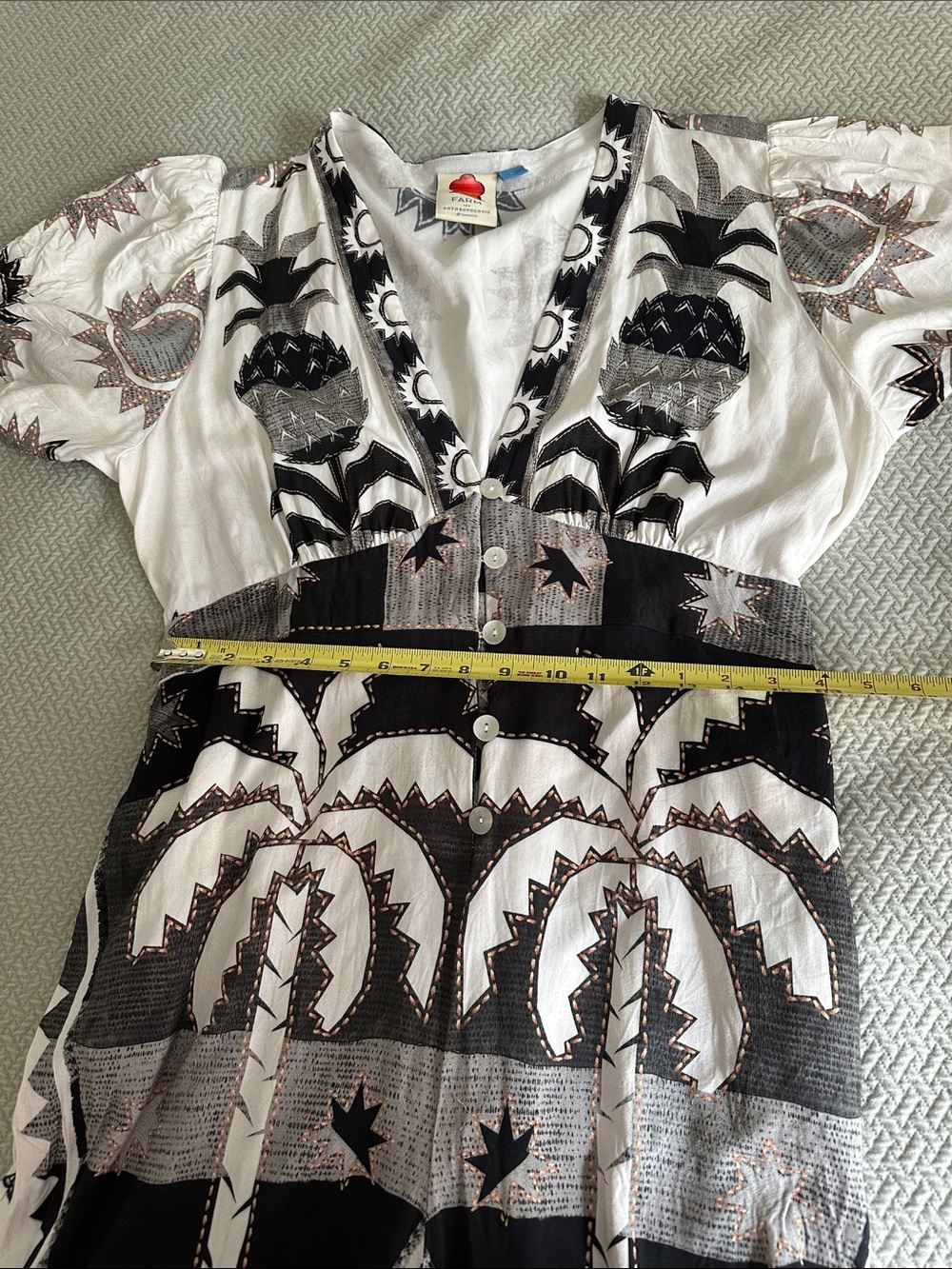 Rio x Anthropologie Sun Palm Tree Tropical Puff-Sleeve
Jumpsuit size XL - Picture 9 of 14